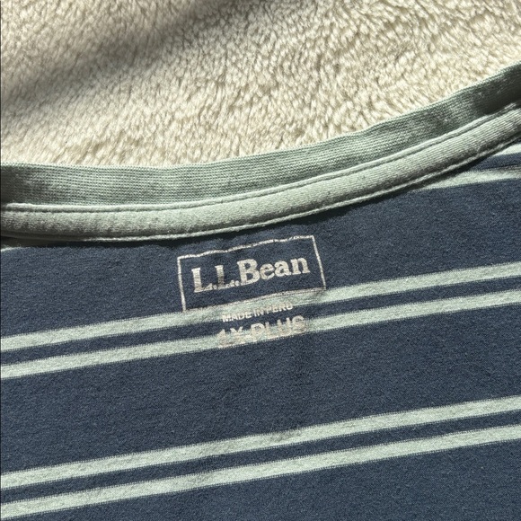 L.L.Bean Supima Cotton Blend Scoopneck Tee – Size 1X | Soft Stretch Stripes | - Picture 4 of 6